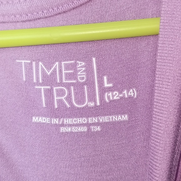 TIME AND TRU SLEEVELESS KNIT DRESS IN SOFT VIOLET - Picture 2 of 4